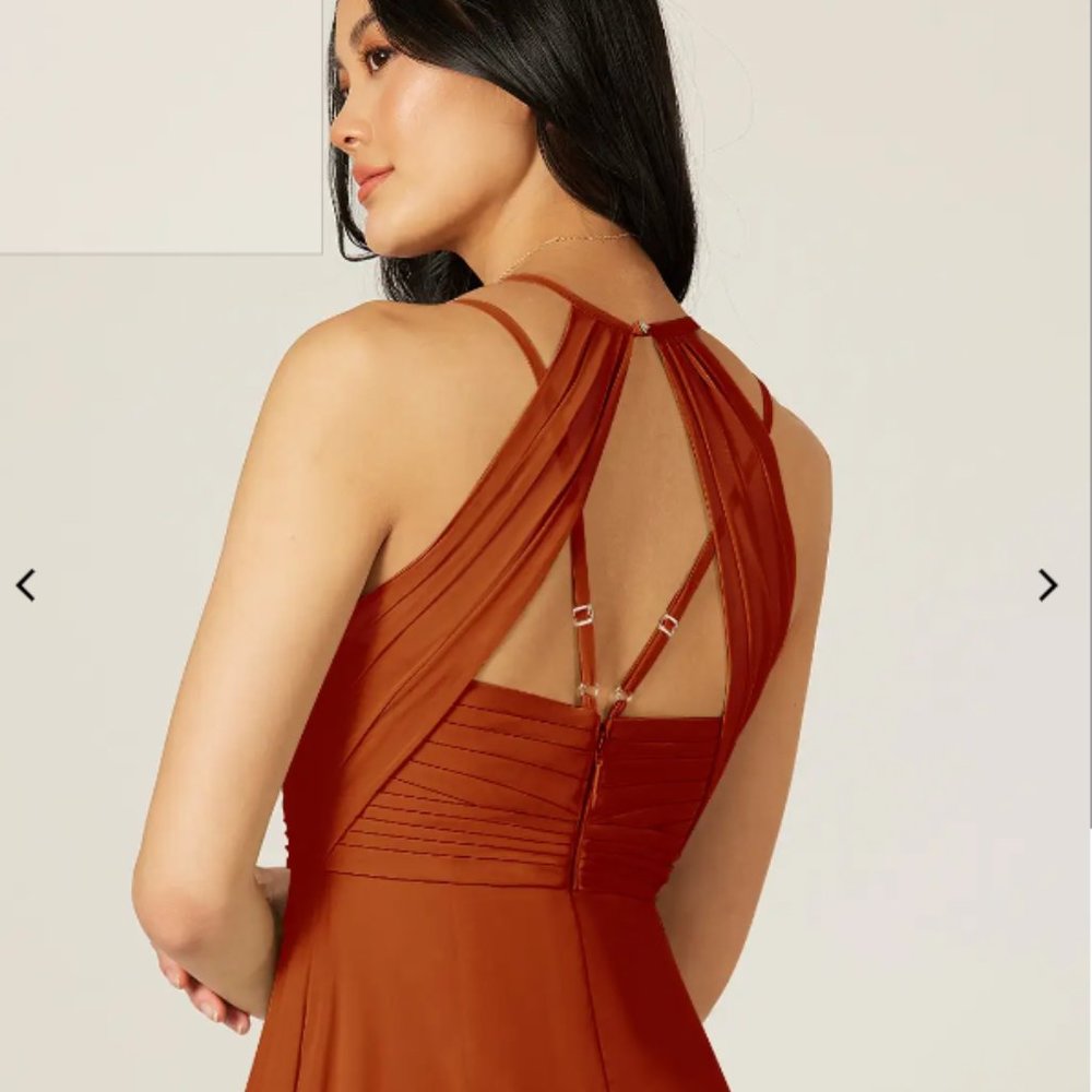 Azazie Aubrey  Dress Rust    Size 16